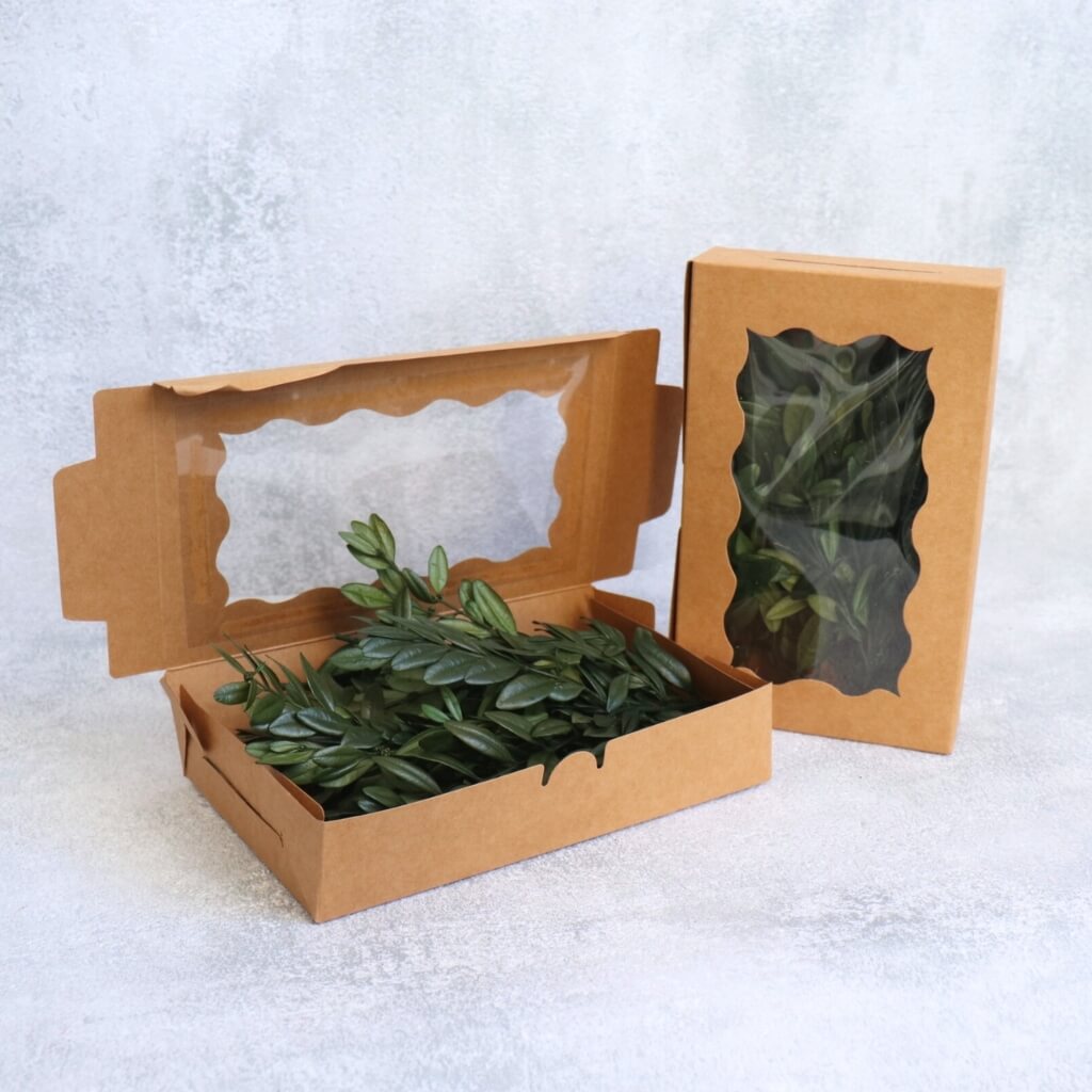 Stabilizovaný Buxus – zelený, box pro aranžování